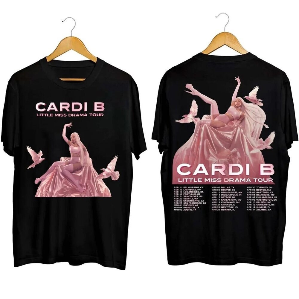 Cardi B Little Miss Drama Tour 2026 Rap Queen Concert Unisex T-Shirt 165